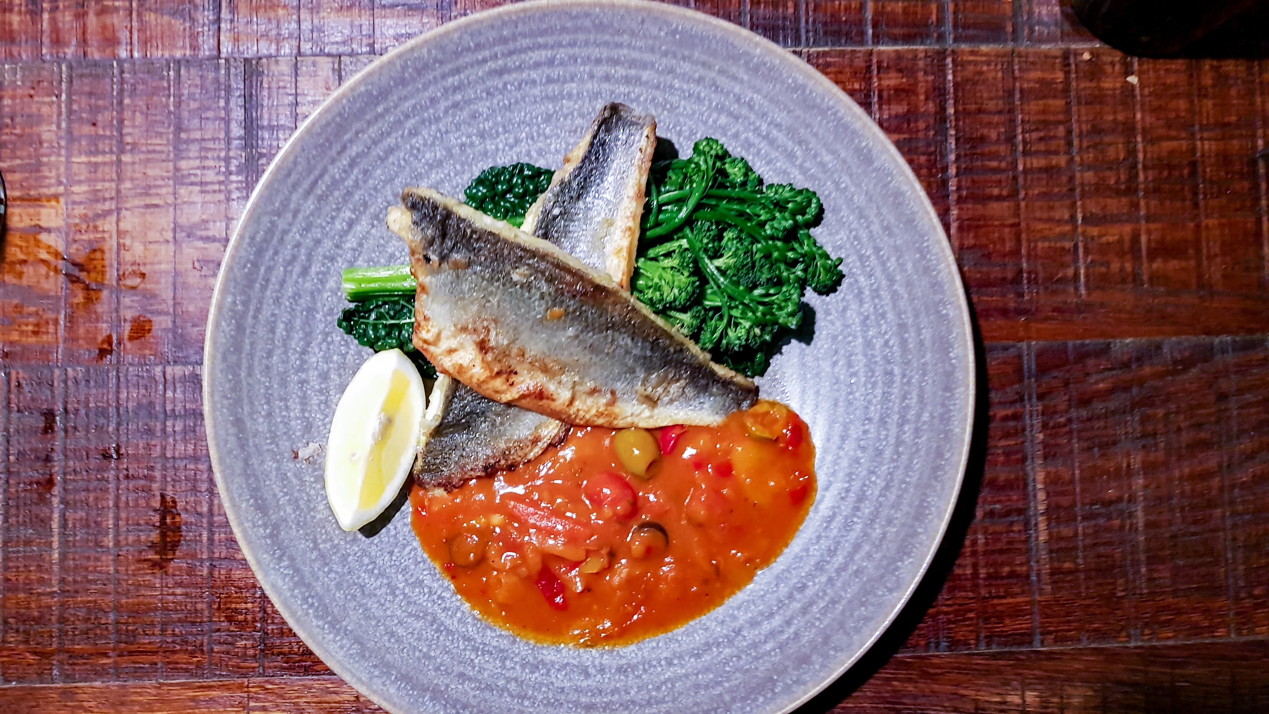 Seabass Peperonata Main Plate